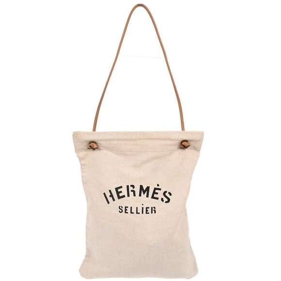 Hermes Beige Gold Toile Chevrons Aline GM Shoulder Bag 186641 - Picture 1 of 10